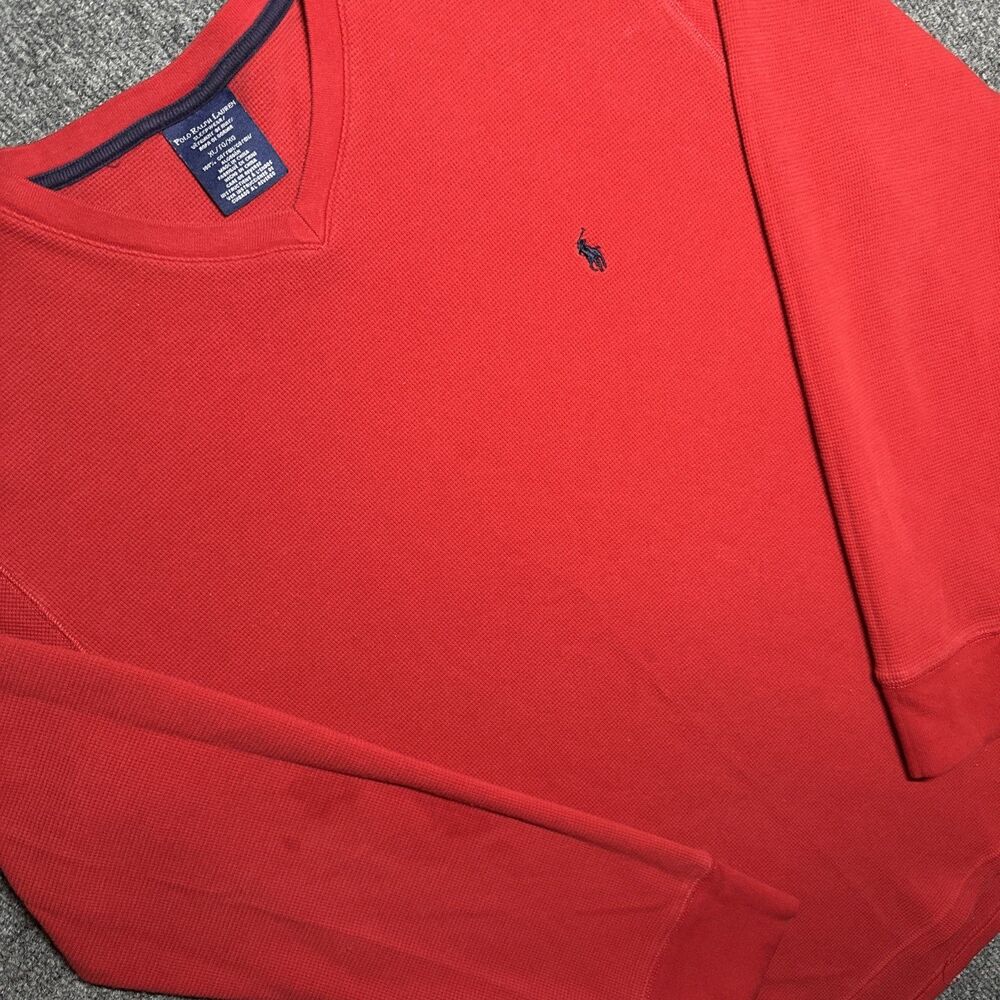Polo Ralph Lauren Sleepwear Red Thermal Pajama Shirt Long John Men's Size XL